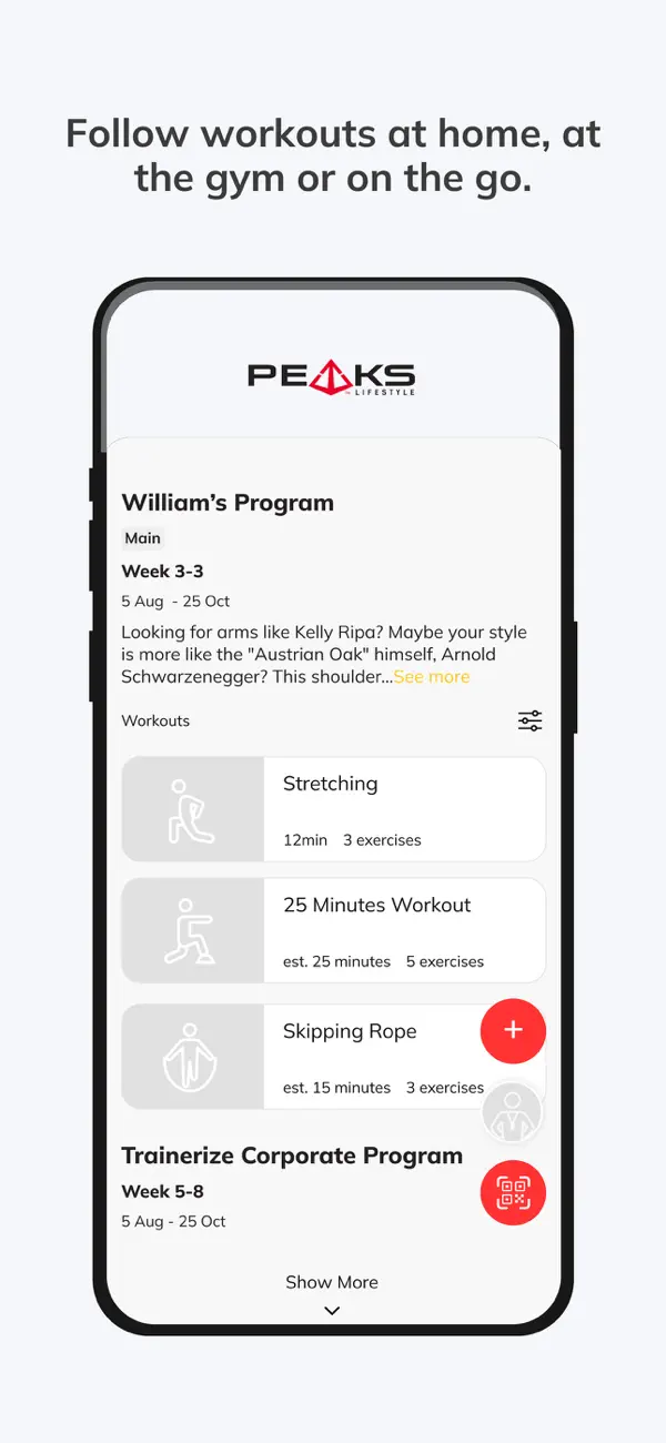 Screenshot #3 pour PEAKS Lifestyle Training