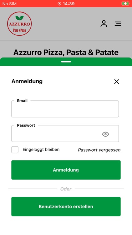 Azzurro Pizza, Pasta & Patate