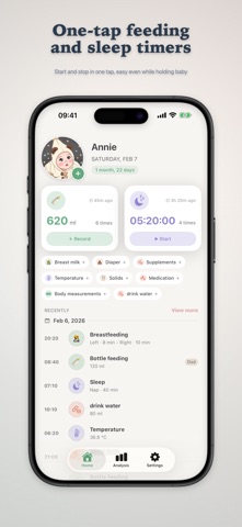 Baby Tracker & Sleep: MilkBean Screenshot 1 of 6