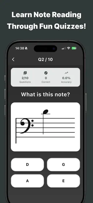 Note Reading Quiz screenshot 1