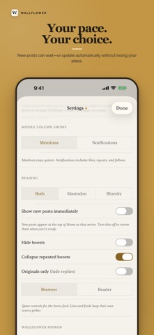 Wallflower Mastodon Bluesky Screenshot 6
