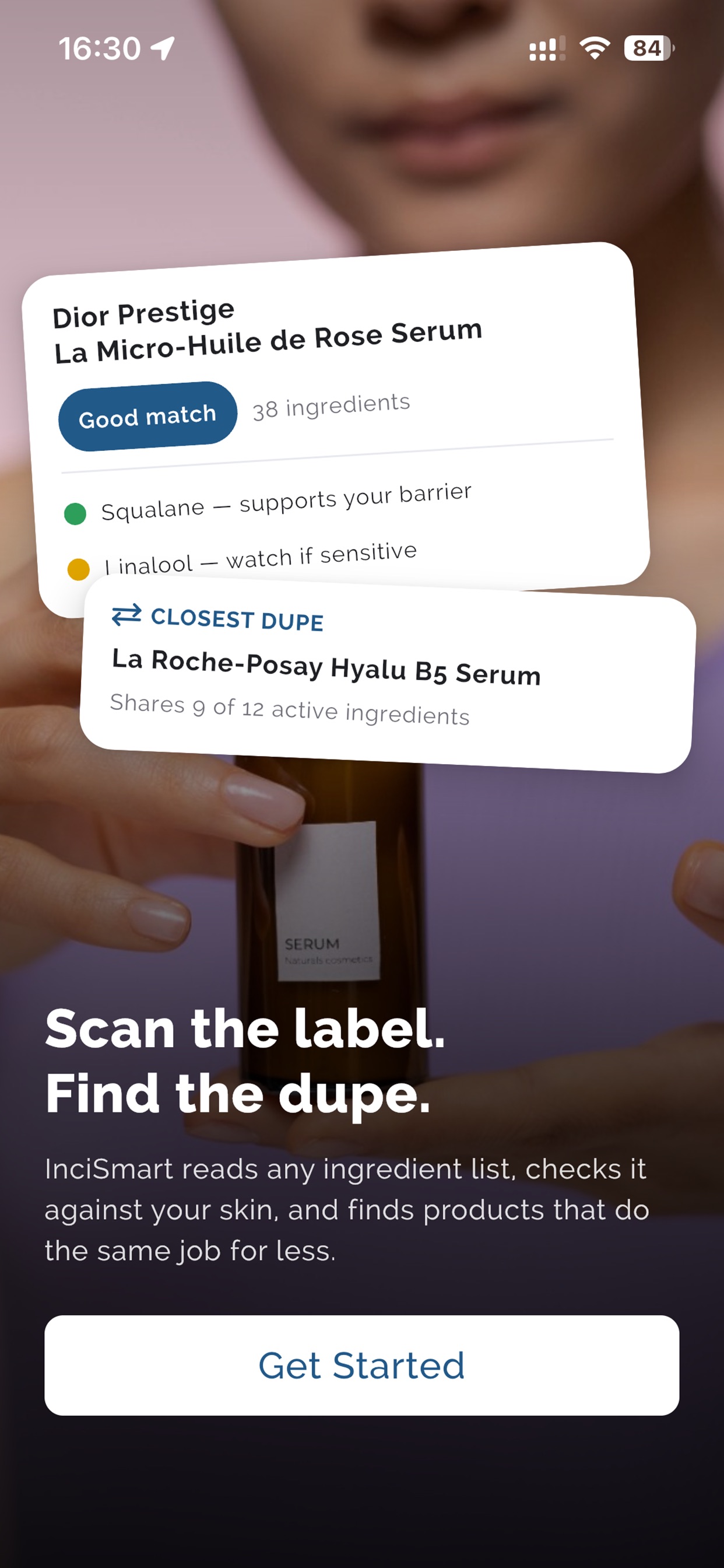 Screenshot 1 of InciSmart: Skincare Dupes