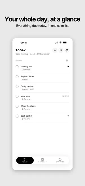 B&W To-Do screenshot 1