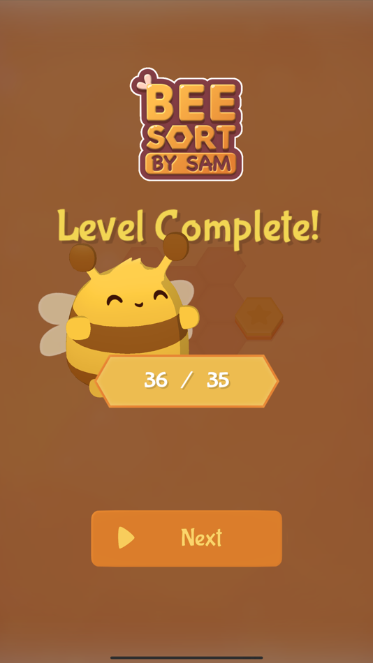 #5. Bee Sort by Sam - Hexa Puzzle (iOS) 来自: Ad Artis