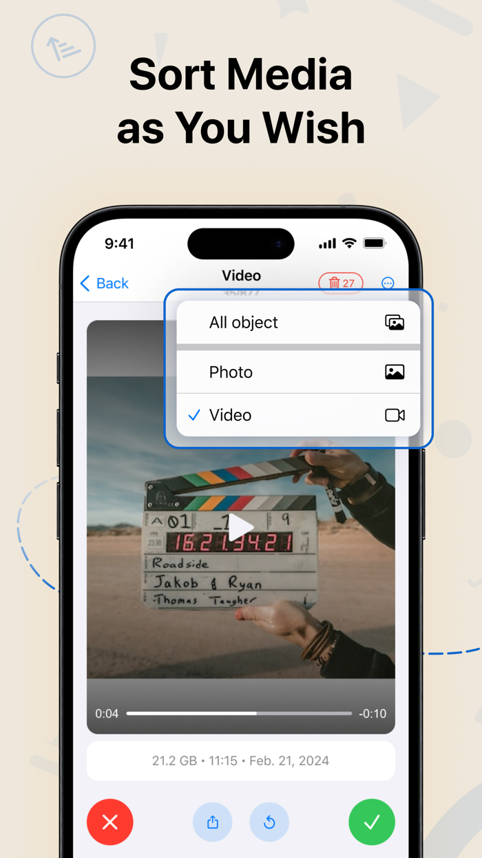 Photo clean  storage - Swipe