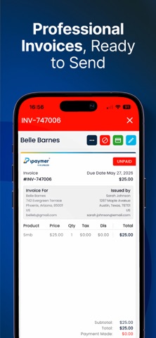 iPaymer iPhone screenshot