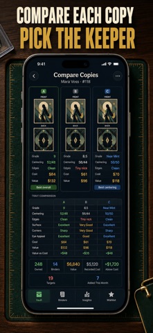 Sports Card Log: TCG Binder iPhone screenshot