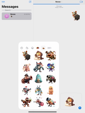 Blasting Cannon Stickers iPad screenshot