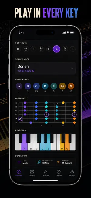 Piano Scales Modes Chord Book screenshot 3