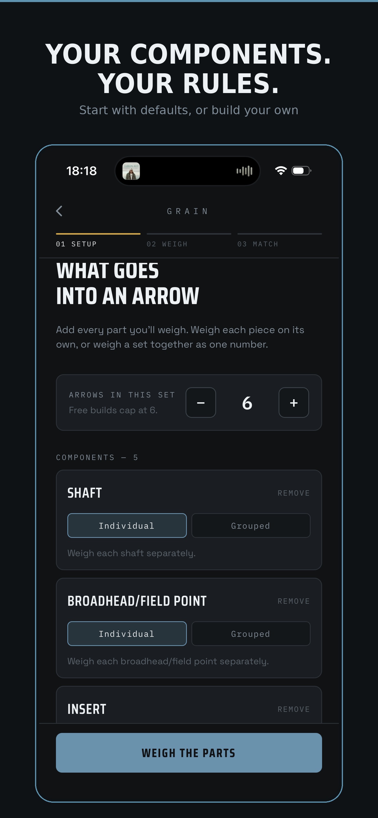 Screenshot 2 of Grain: Arrow Weight Matching