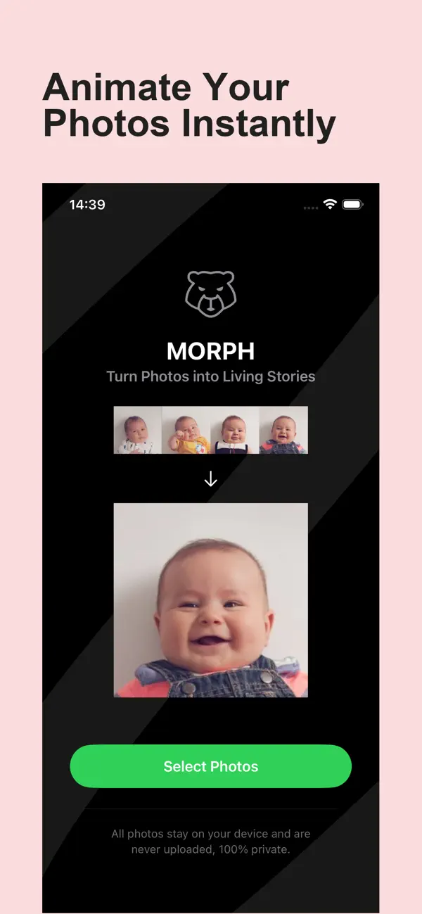 Screenshot #1 pour MORPH - Face Morph Video Maker