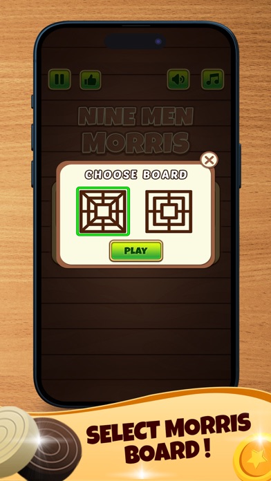 Mills Three Men's Morris Game Screenshot