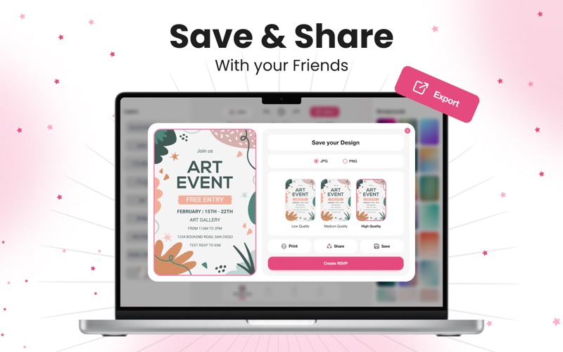 Invitation Maker Design iPhone screenshot
