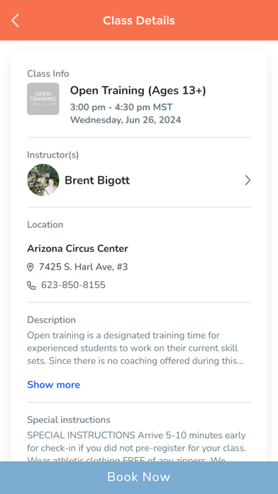 Arizona Circus Center Screenshot