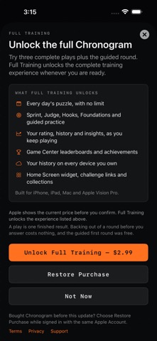 Chronogram: Anagram Trainer iPhone screenshot