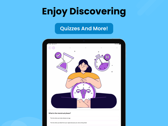 Ove - THE Period App for Teens iPad screenshot 6 - Health & Fitness app