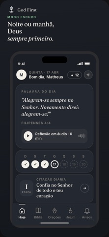 GOD FIRST: Devocional e Oração Screenshot 5 of 6