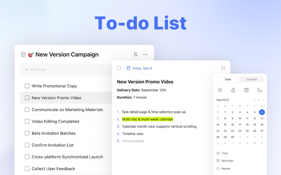#2. TickTick:To-Do List, Calendar (macOS) 作者: Appest Limited