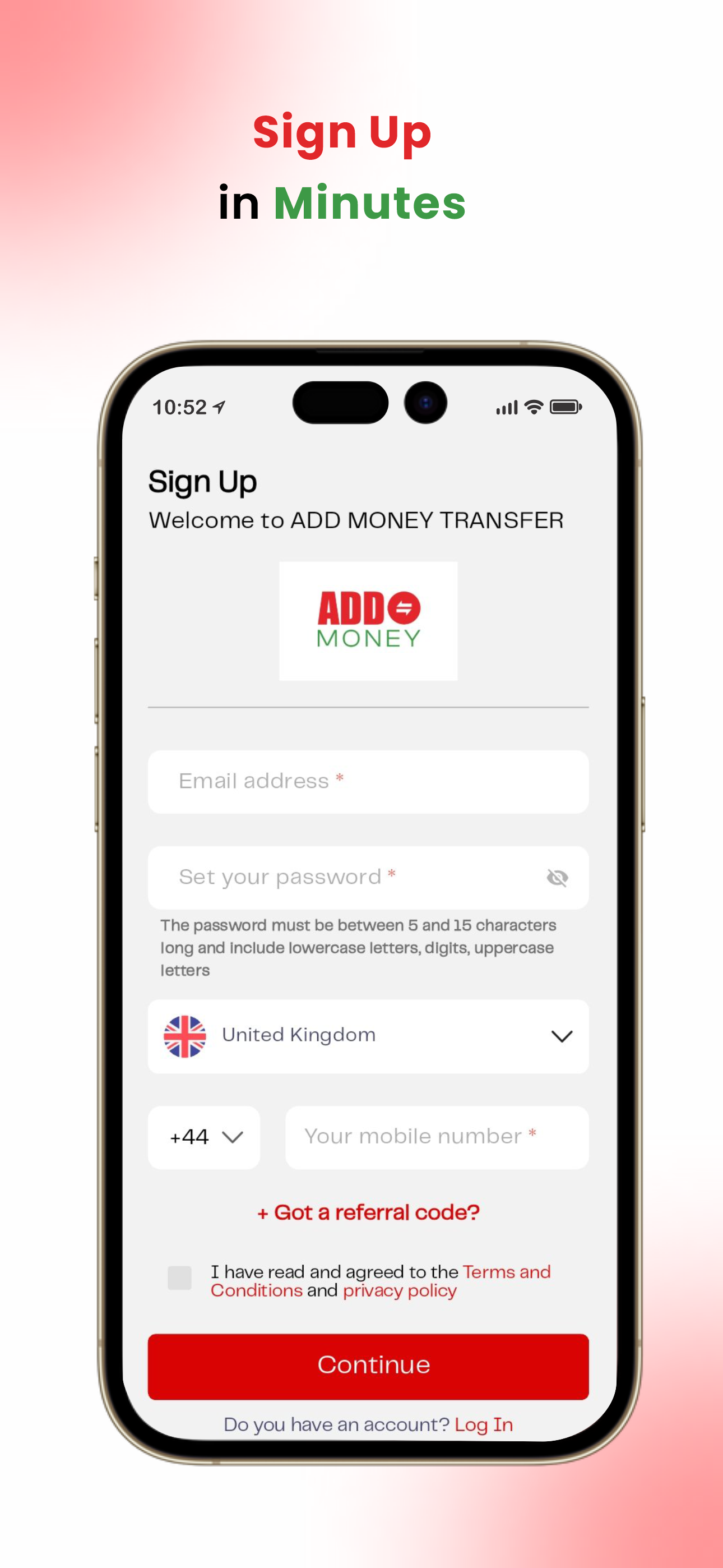Add Money Transfer
