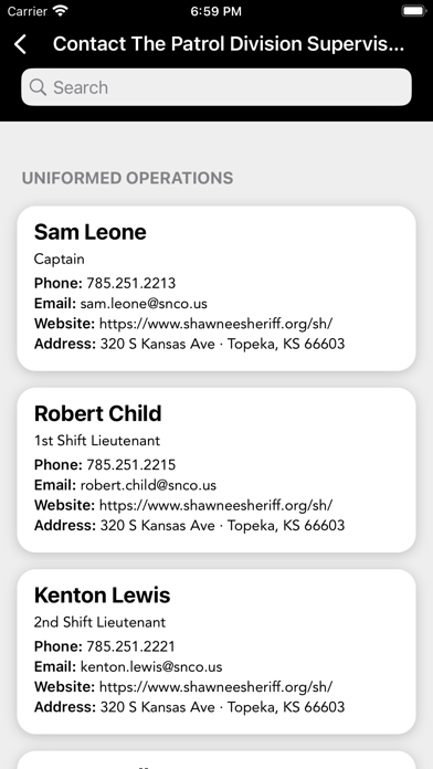 Shawnee County Sheriff, KS Screenshot