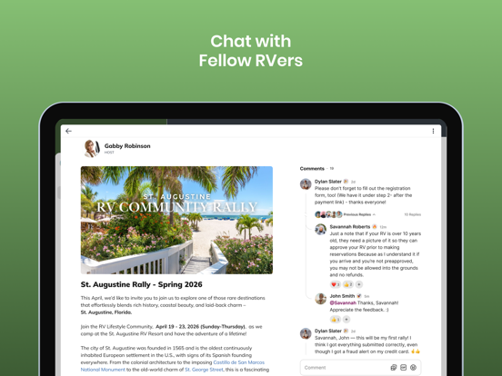 RV Lifestyle Community iPad screenshot 4 - Lifestyle app