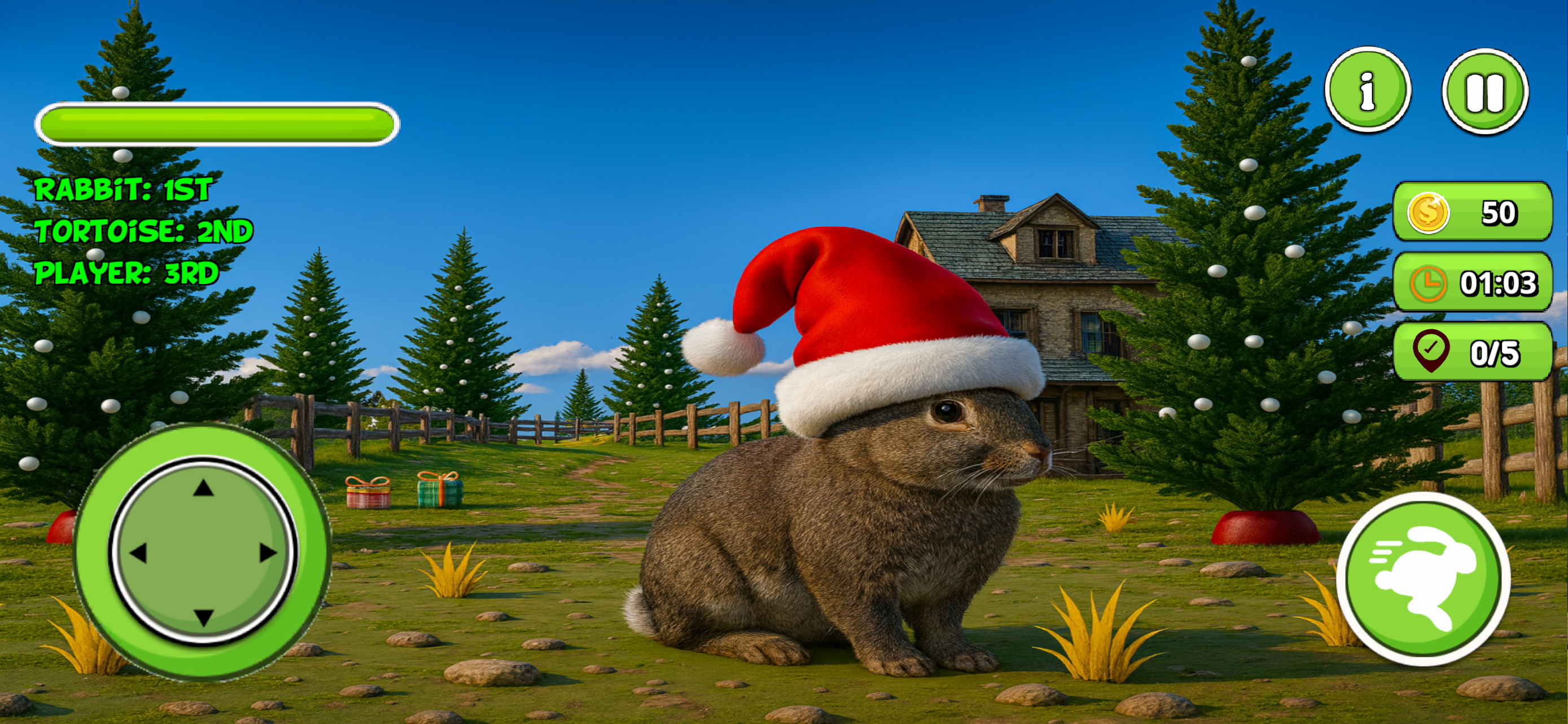 Santa Rabbit Rush: Bunny Xmas screenshot 3