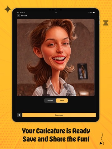 Photo to Funny Caricature iPad screenshot