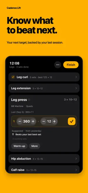 Cadence Lift: Strength Log screenshot 1