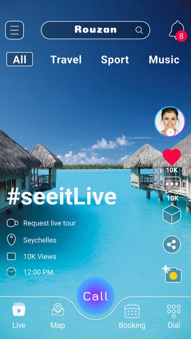 Rouzan - Live video tours app screenshot