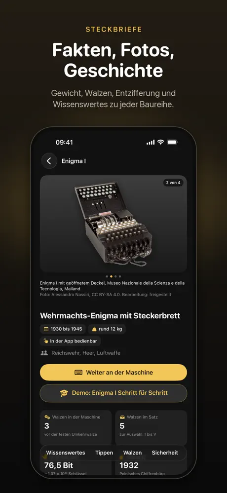 Enigma auf dem iPhone, Bildschirmfoto 3