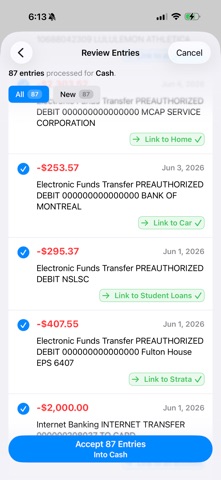 Cashflow Calendar screenshot