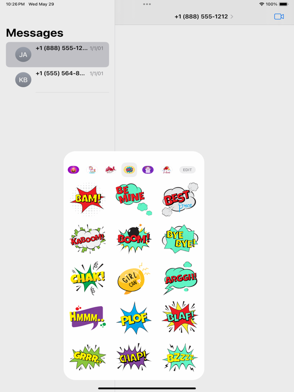 Screenshot #4 pour Comics Color Bubble Stickers