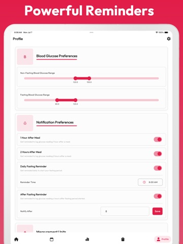 Gestational Diabetes Tracker° iPad screenshot