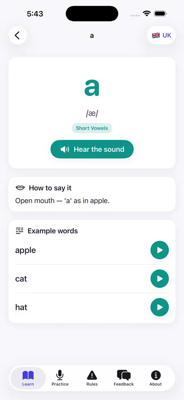 Phonics Pronunciation Coach screenshot 2