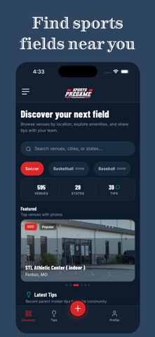 Sports PreGame: Field Finder screenshot