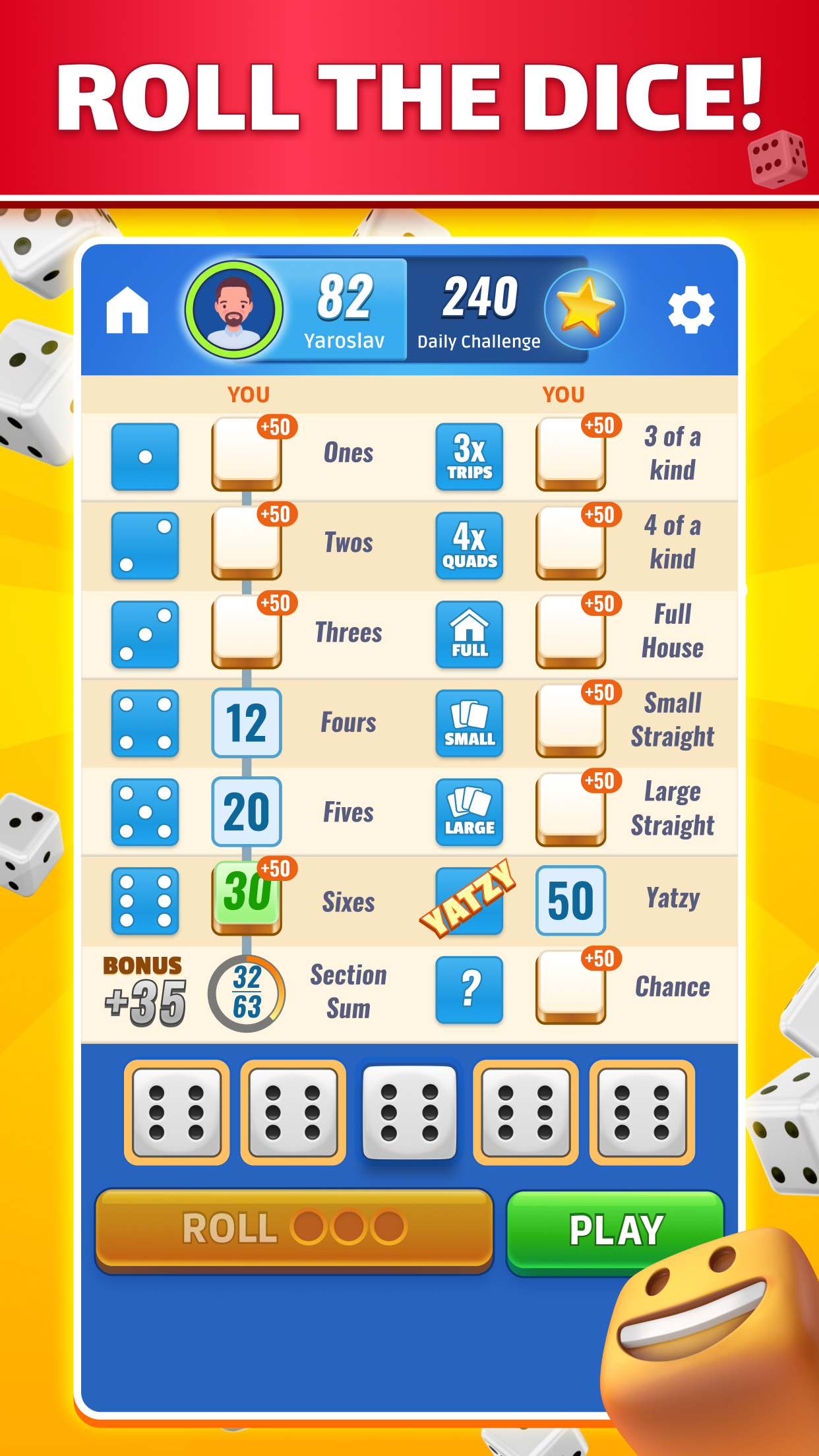 Dice Go: Yatzy Game Online