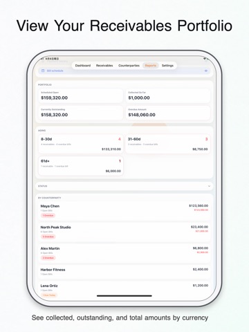 Receivables Companion iPad screenshot