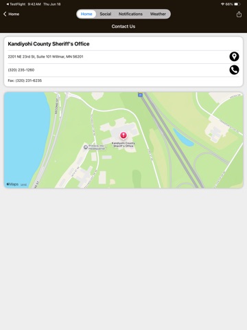 Kandiyohi County Sheriff MN iPad screenshot