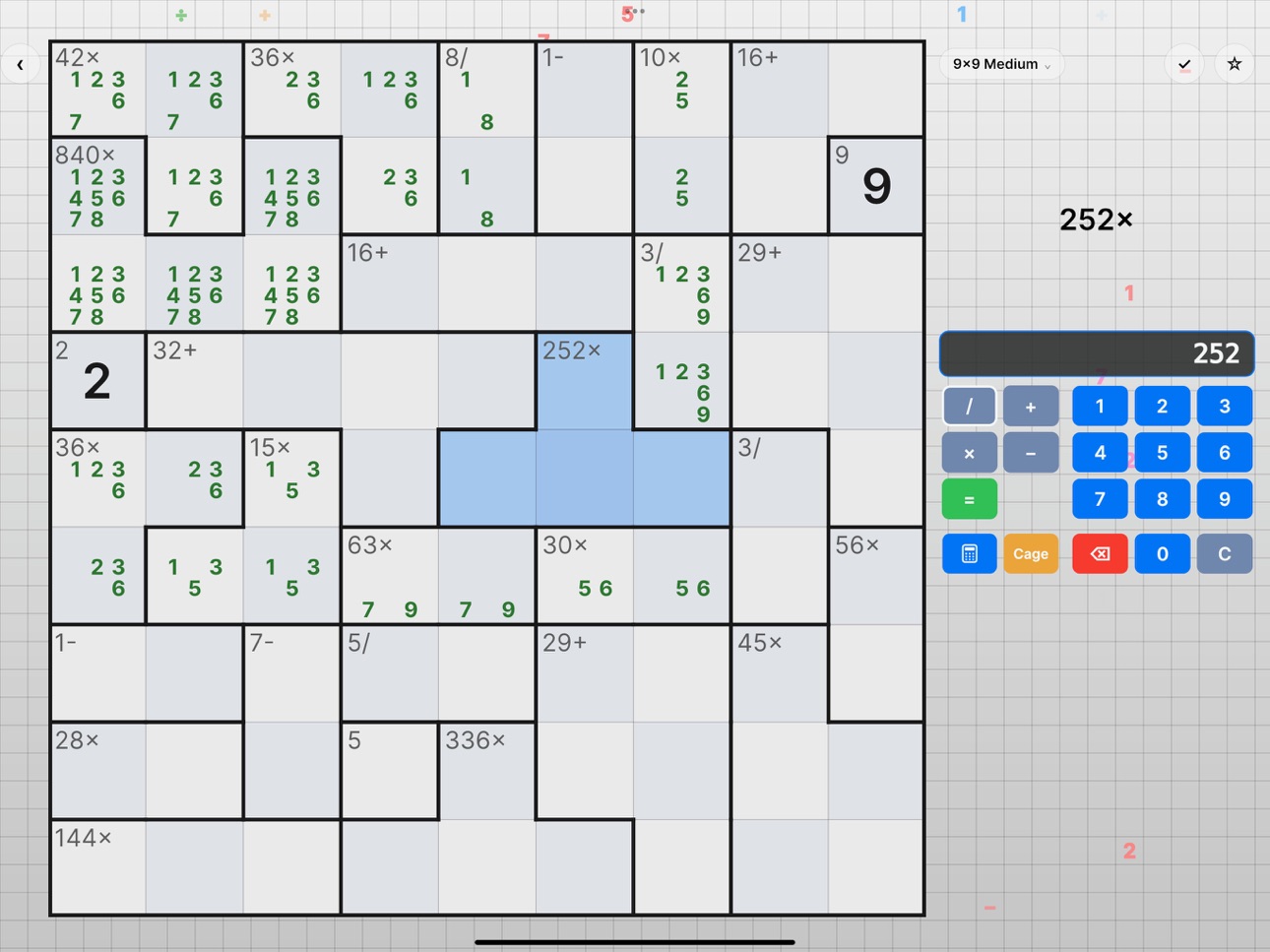 Screenshot 10 of THW's Calcudoku