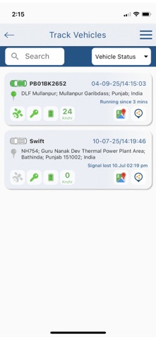 Skylink GPS screenshot