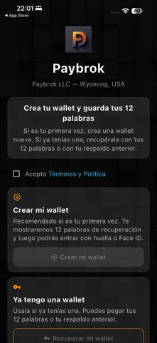 Paybrok iPhone screenshot