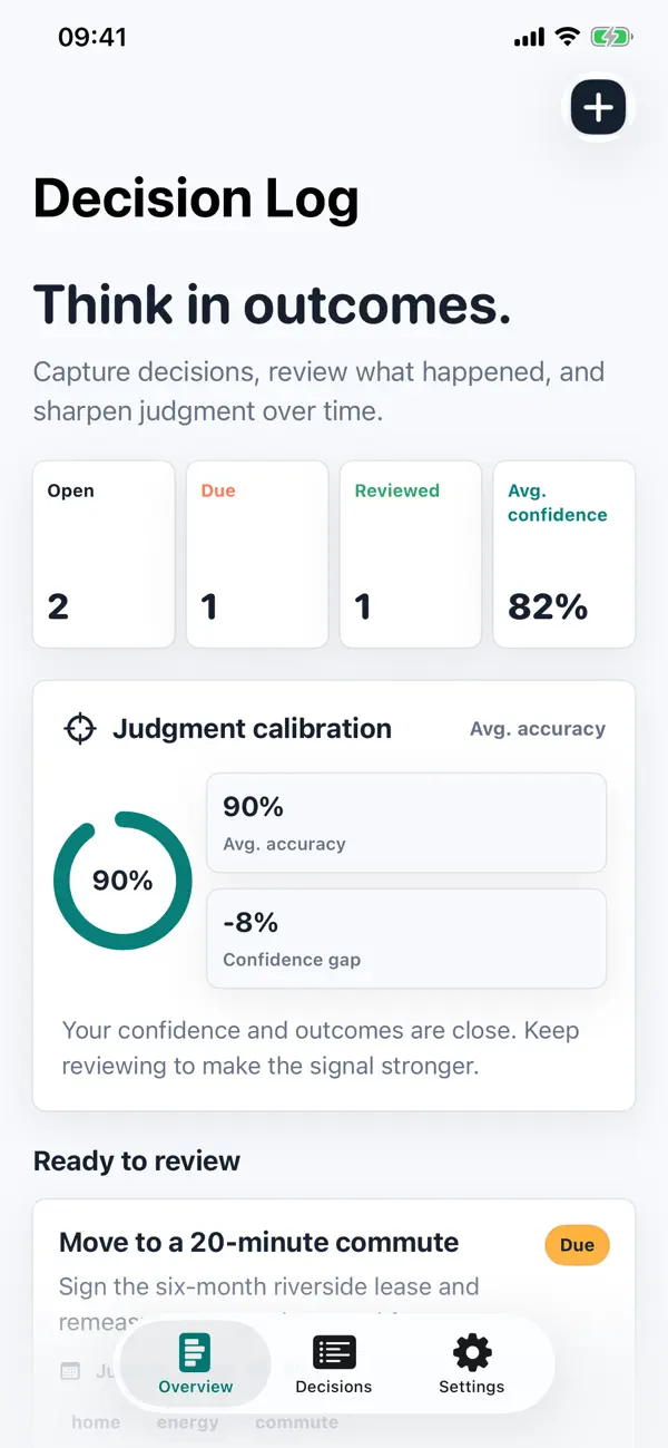 Screenshot #1 pour My Decision Log