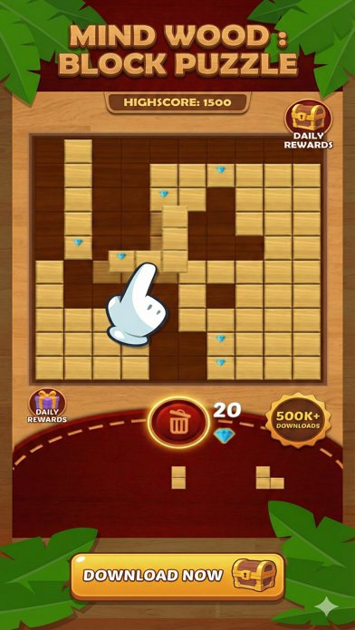 Screenshot #1 pour Mind Wood: Puzzle de Blocs