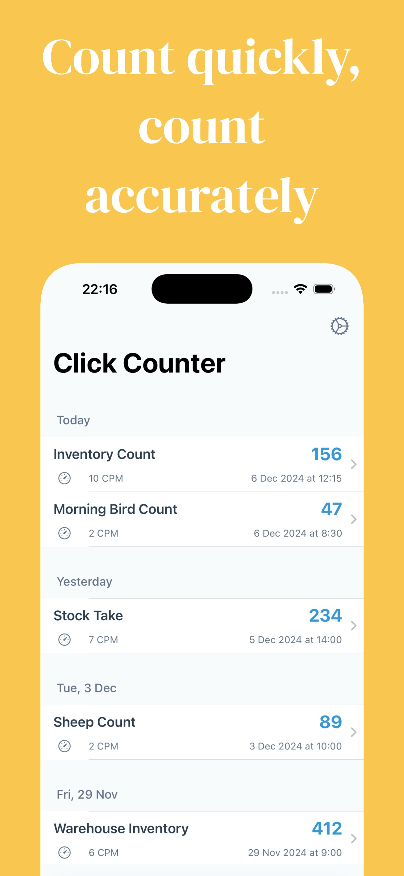 TapTap++ : Tap Counter