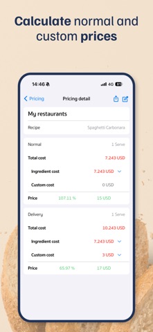 Recipe Cost & Price Screenshot 7 of 9
