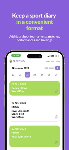 SPORTIVITY: sport tracker iPhone screenshot