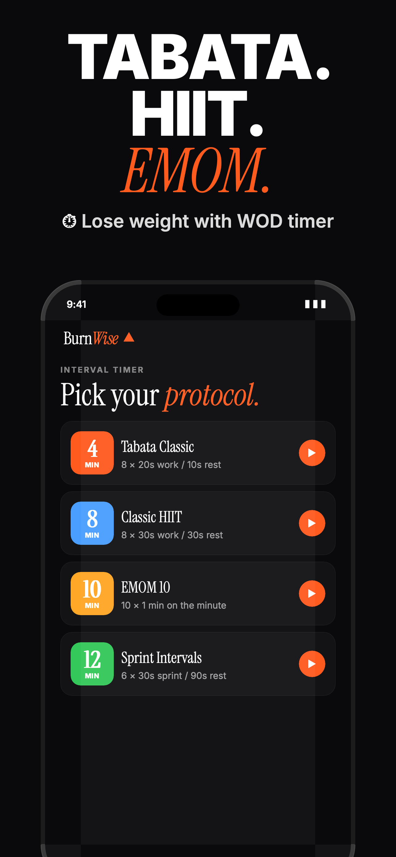 HIIT,Tabata,Timer: BurnWise