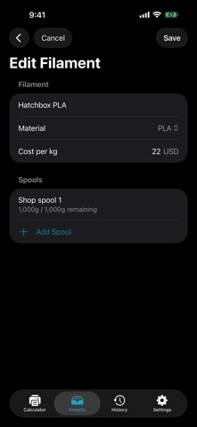 Sundee 3D Print Cost Screenshot 3 of 6