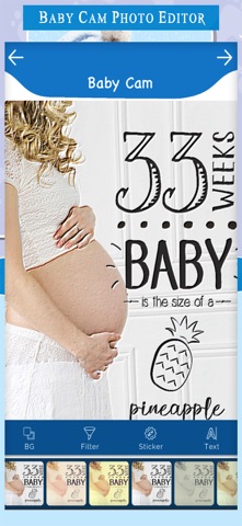 Baby Cam : Pregnancy Milestone iPhone screenshot
