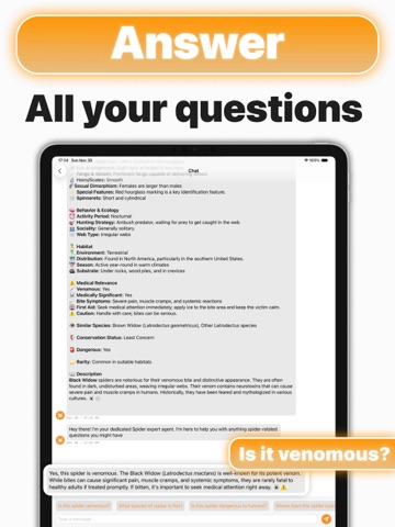Spider Identifier ° iPad screenshot